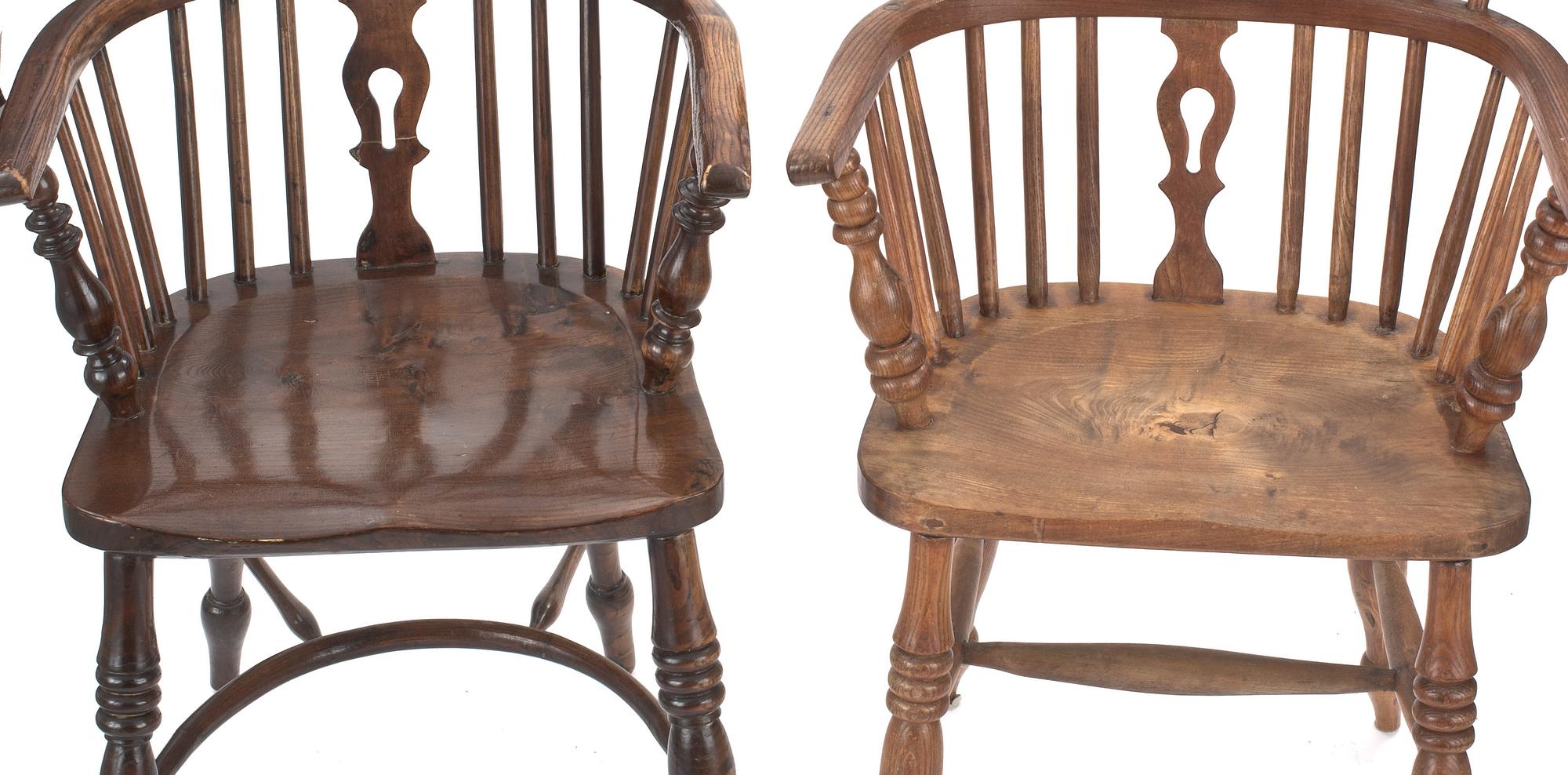 STOLAR, 2 st, Windsor-modell. 1800-tal.