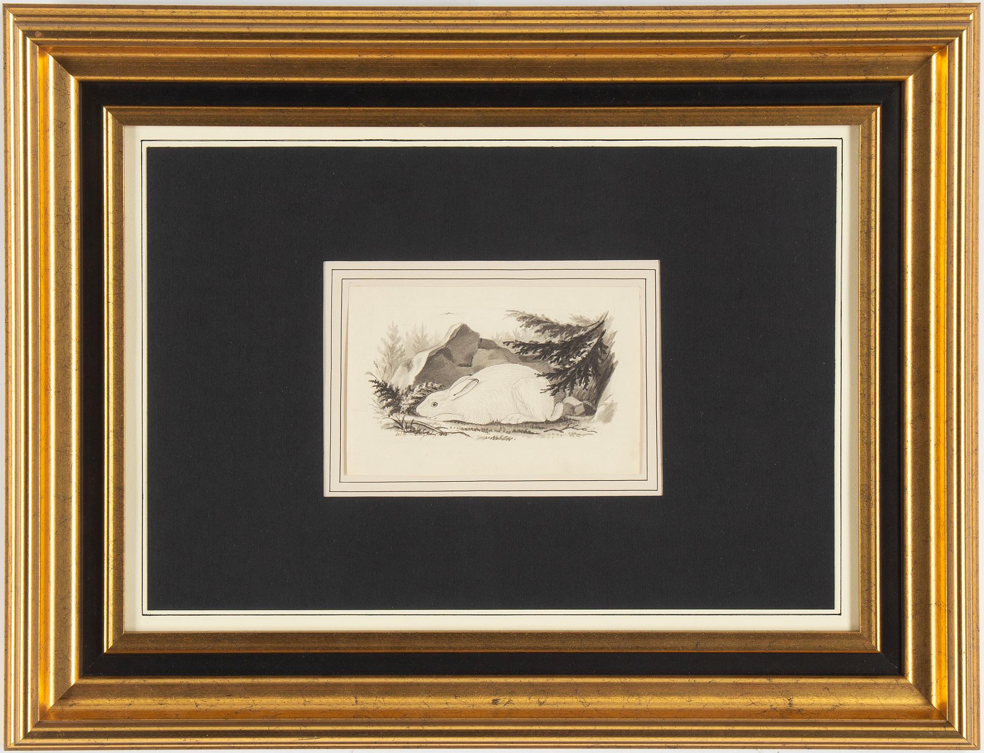 WILHELM VON WRIGHT, ink on paper, signed and dated 1853.