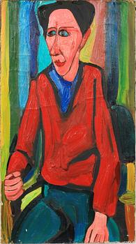 OKÄND KONSTNÄR, olja på duk. Ryssland. Sign a tergo.