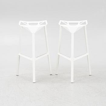 Konstantin Grcic, a pair of 'Stool one' bar stools, Magis, Italy.