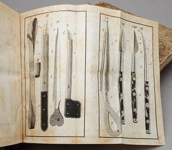 BÖCKER, 5 st, bla "Konsten at lefwa länge" av Christ.Wilh. Hufeland, Stockholm 1798.