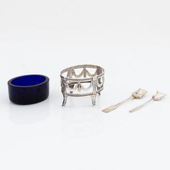 A Swedish Gustavian Silver Salt Cellar, mark of Erik Ernander, Uppsala 1784.