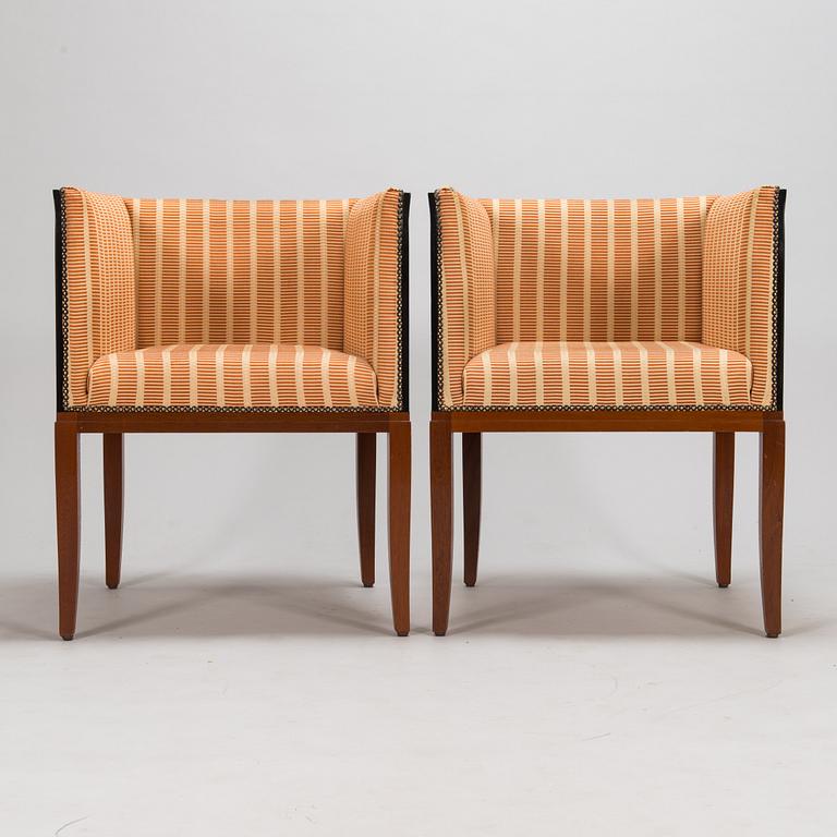 Eliel Saarinen, a pair of late 20th century 'Saarinen house Armchairs' for Adelta.