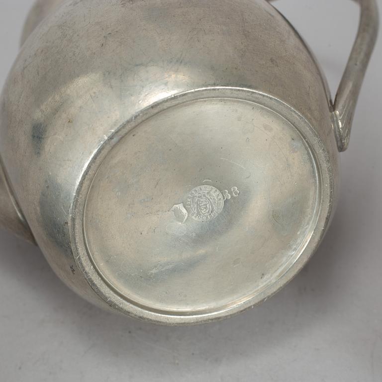 FIRMA SVENSKT TENN, kaffeservis, tre delar, tenn, 1928.
