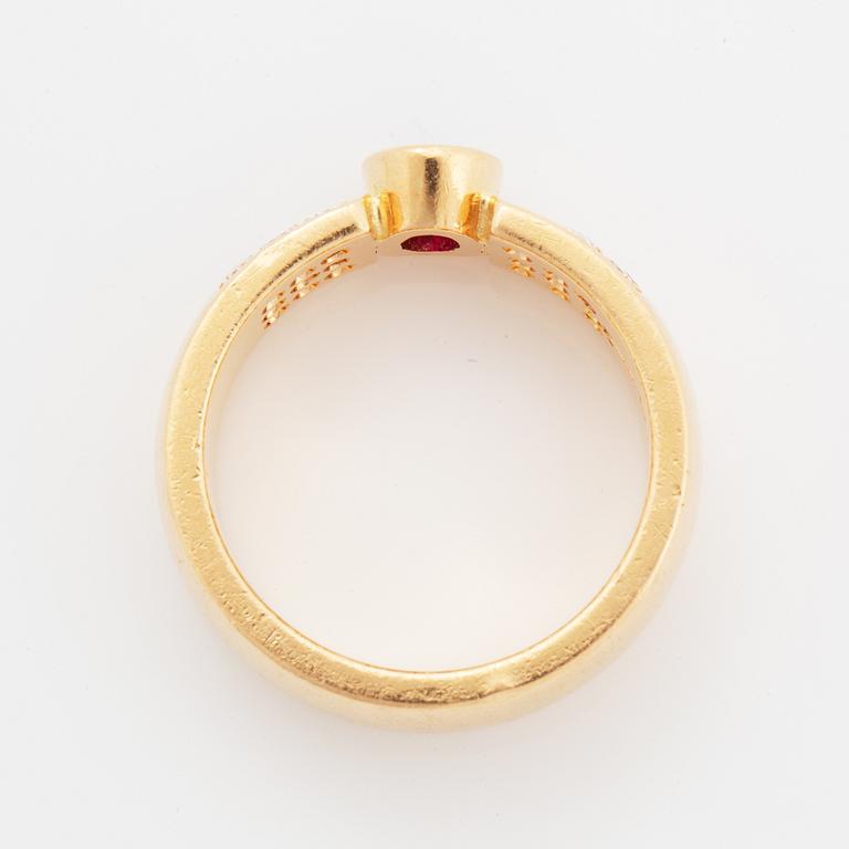 Ruby and diamond ring, Hans Rosin.