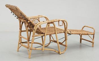 SOLSTOL med FOTSTÖD, rotting, 1900-tal.