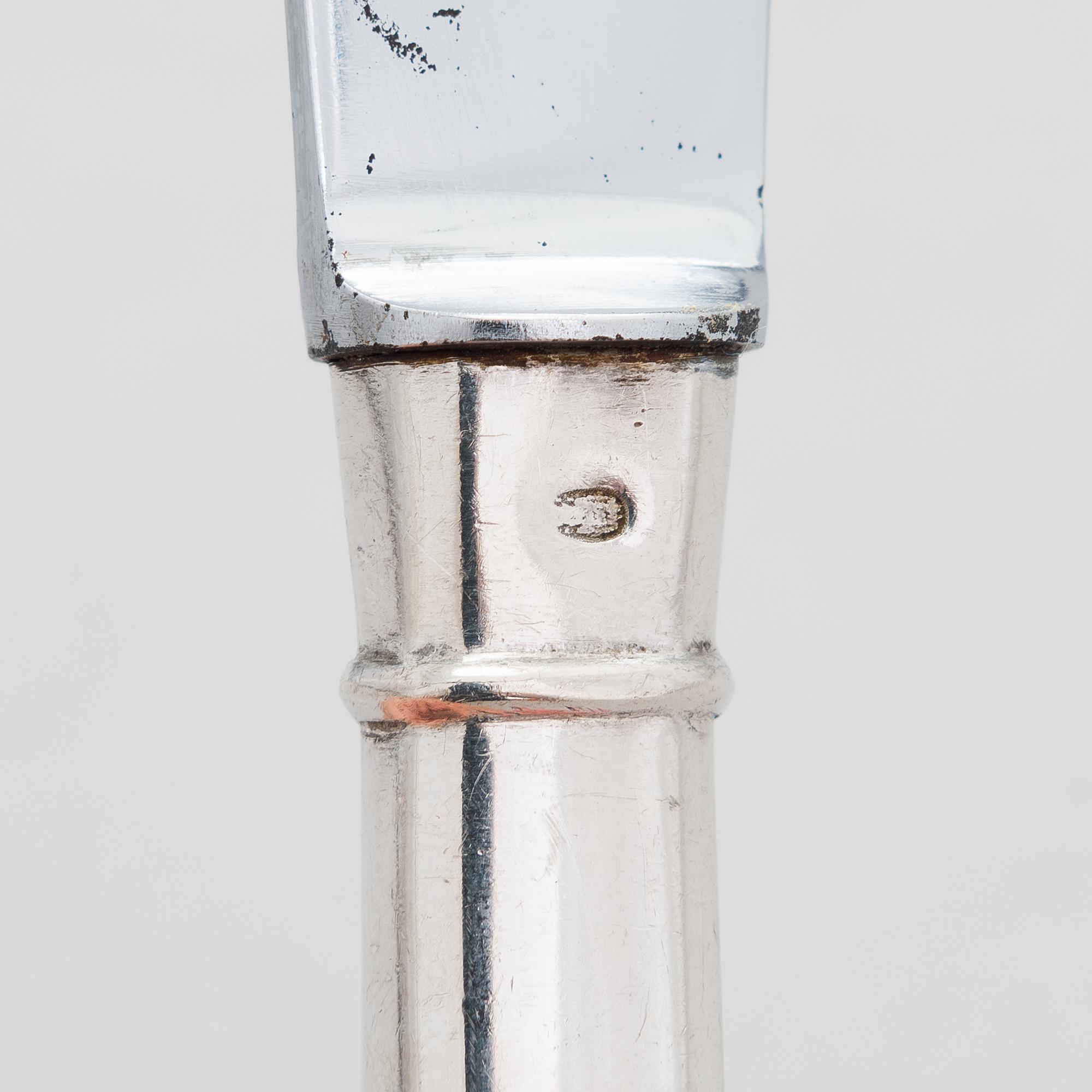 A 24-piece set of Latzko silver cutlery, Pest, Austro-Hungarian Empire 1878-1922.