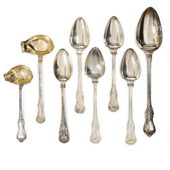 Cutlery, 8 pieces, silver, Sweden, 19th/20th century.