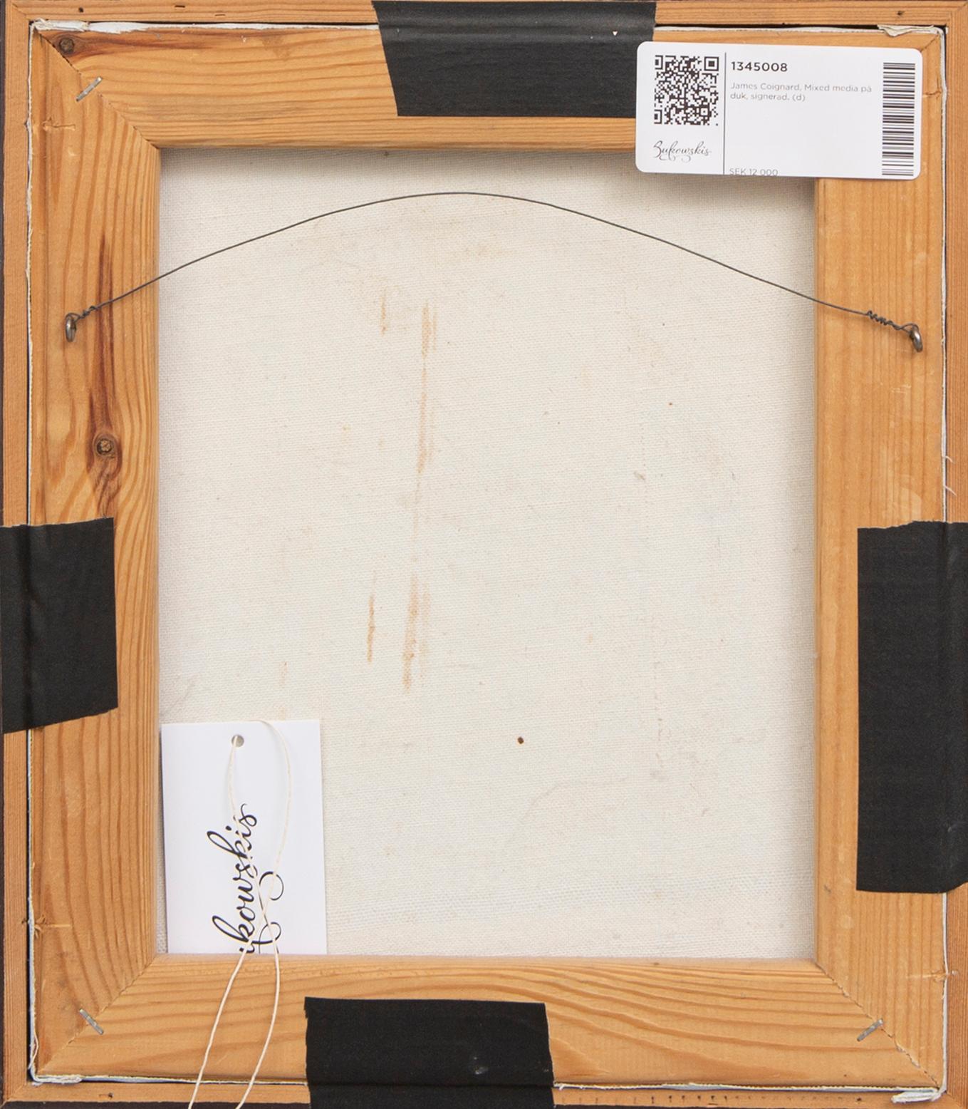James Coignard, Mixed media on canvas, signed.