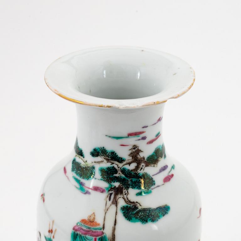 A Chinese famille rose vase, of modern manufactory.