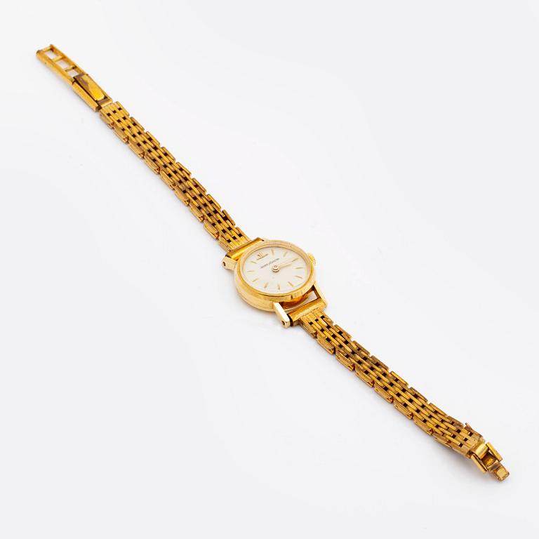 Jaeger-le Coultre wrist watch, 18K gold, 15 mm, manual, strap metal.