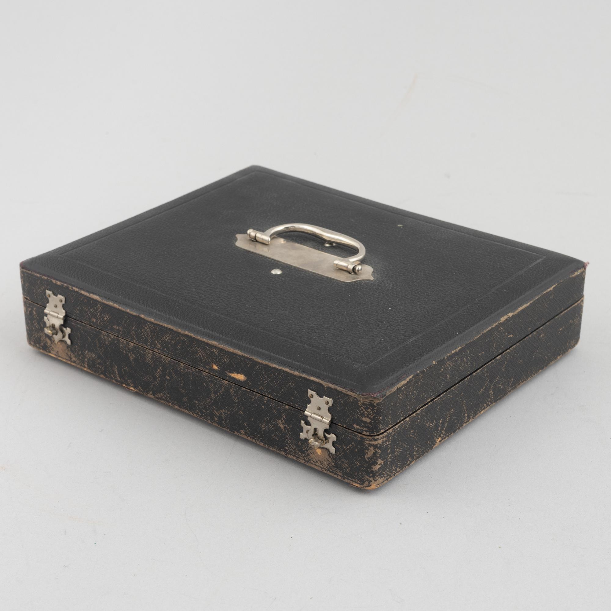 J.M. van Kempen & Zn., bestickuppsättning, 24 delar, silver, i schatull, Voorschoten, Nederländerna 1907.