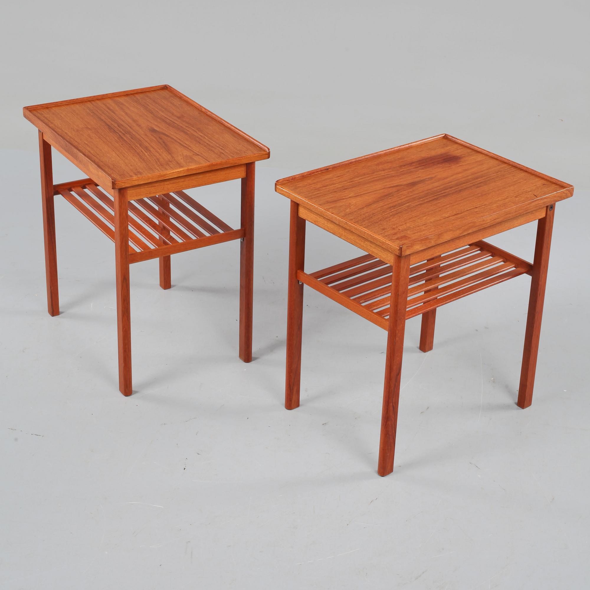 SÄNGBORD, ett par, Svensk Möbelindustri, 1900-talets andra hälft.