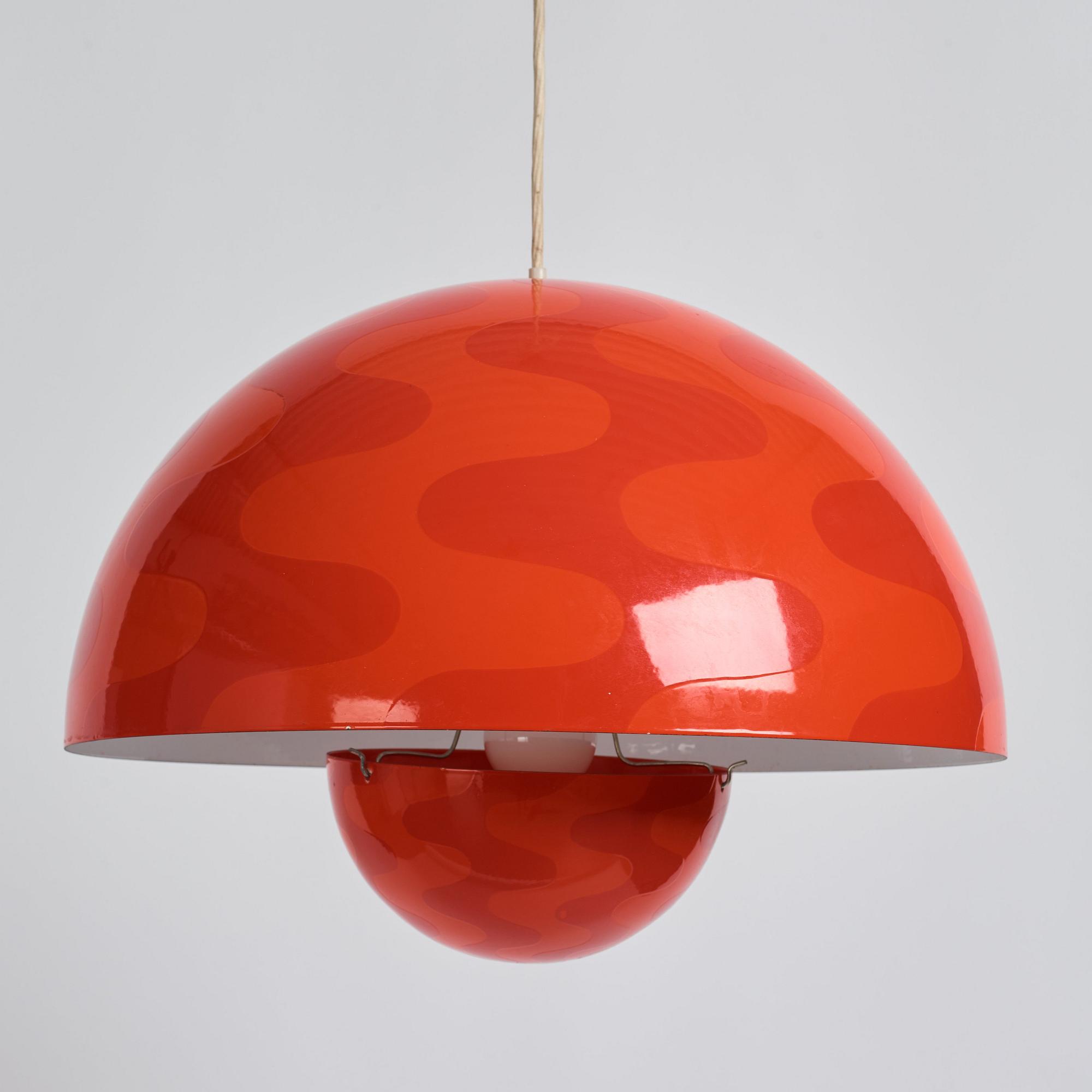 Verner Panton, a 'Flower Pot', ceiling lamp, Louis Poulsen, Denmark, 1970s.