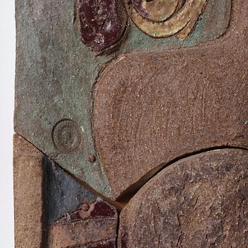 Tyra Lundgren, relief "De hungriga", egen ateljé 1950-tal.