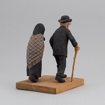 HERMAN ROSELL, sculpture, wood, signed and dated 1953.