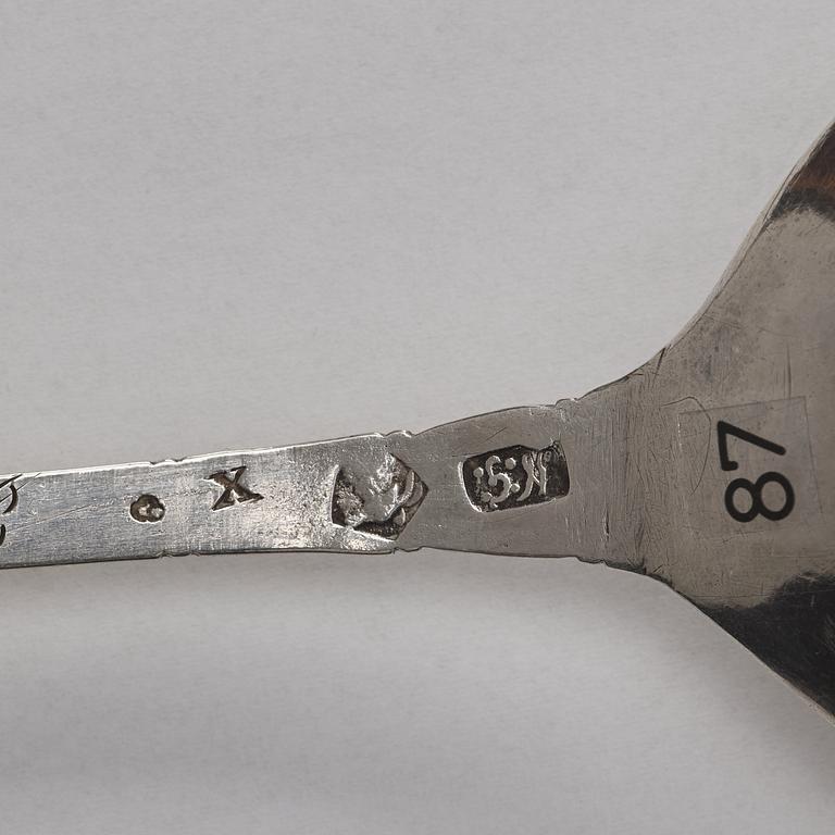 Nils Grubb, sked, silver, Hudiksvall 1780.