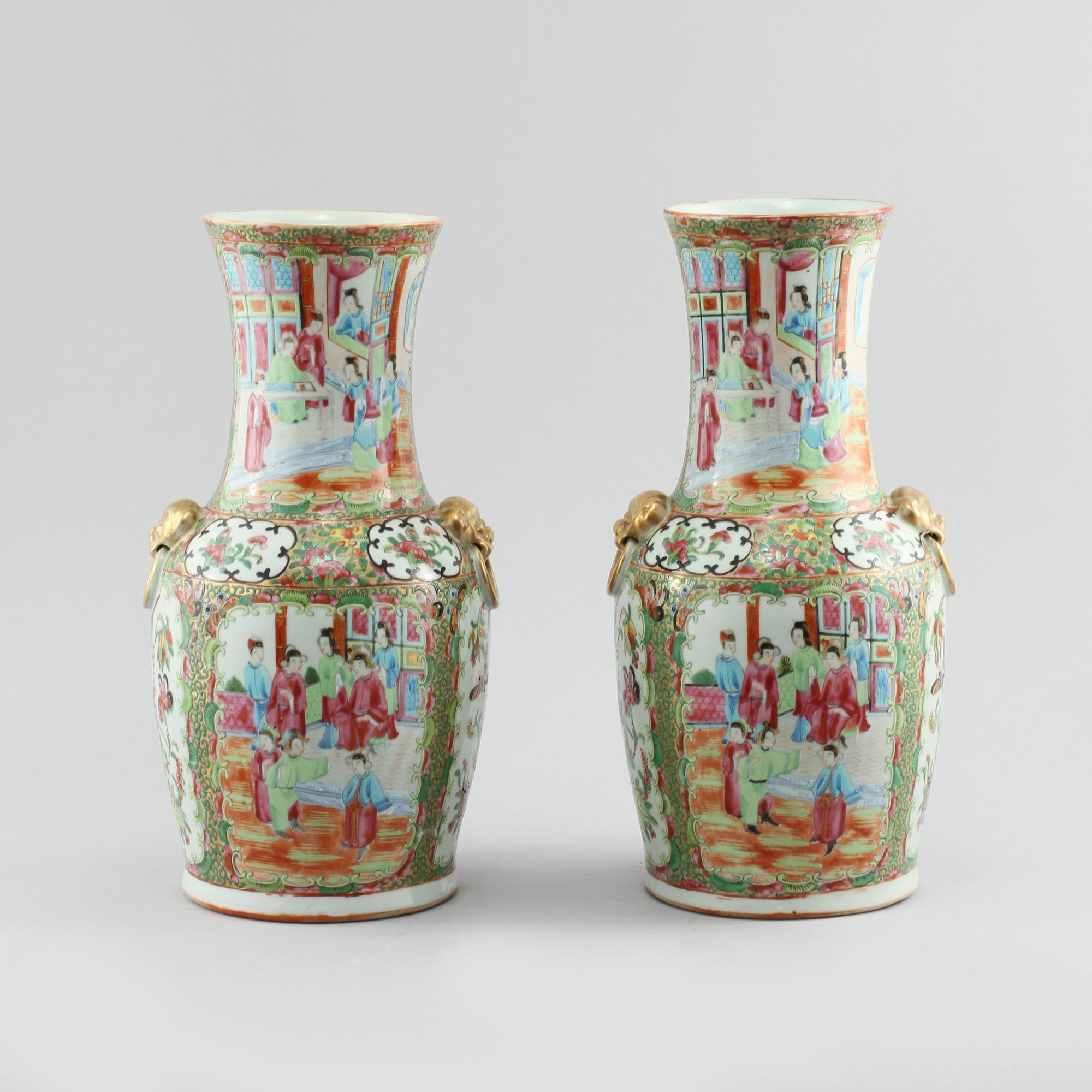 VASER, ett par, porslin, Kina, 1800-tal.