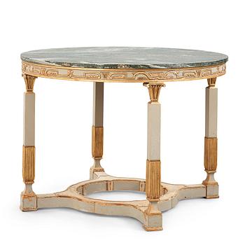 Axel Einar Hjorth, attributed to, a marble top Swedish Grace table, Nordiska Kompaniet 1920-30's.