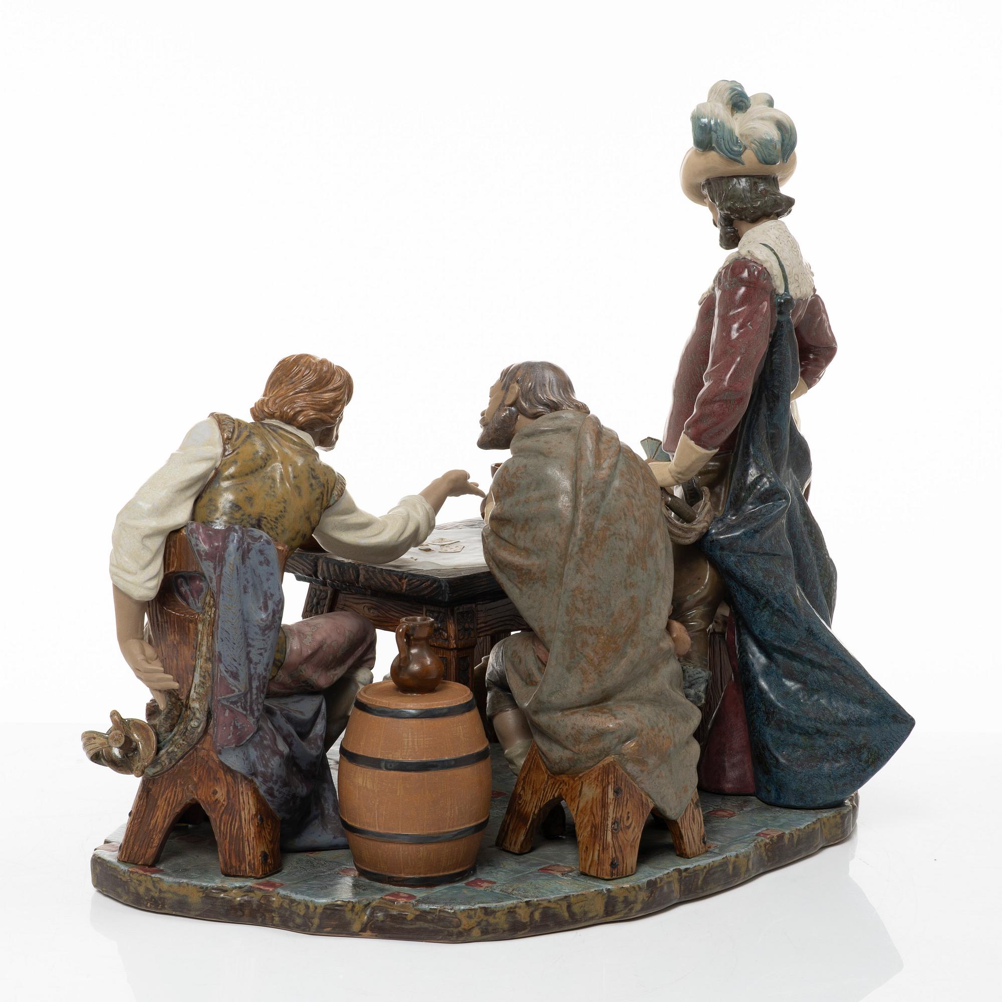 Juan Huerta, figurin, "Playing Cards", Lladró, Spanien.