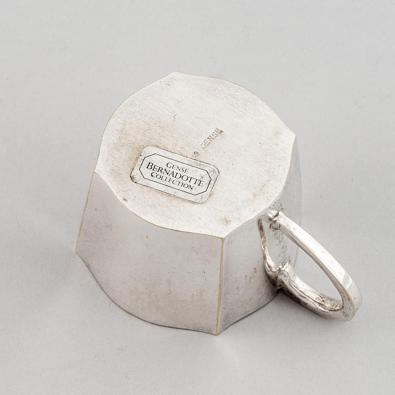 Sigvard Bernadotte, 24 pieces silver plate cocktail glasses, cups and mugs, GAB, Gense, Sweden.