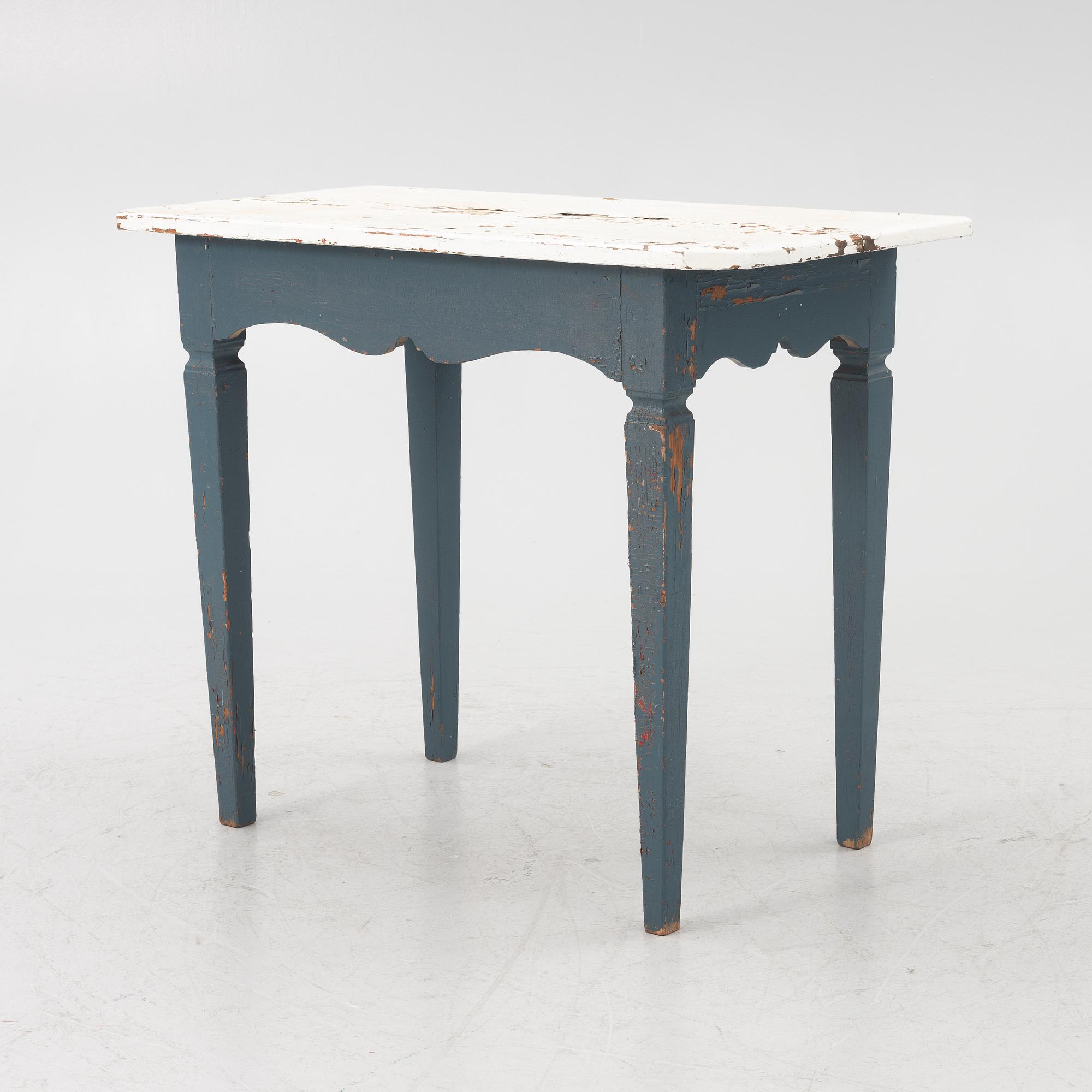 Table, folk art, Roslagen, Uppland, first half of the 19th century.