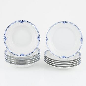 12 pieces porcelain service, "Princess", Royal Copenhagen, Denmark, 20th century.