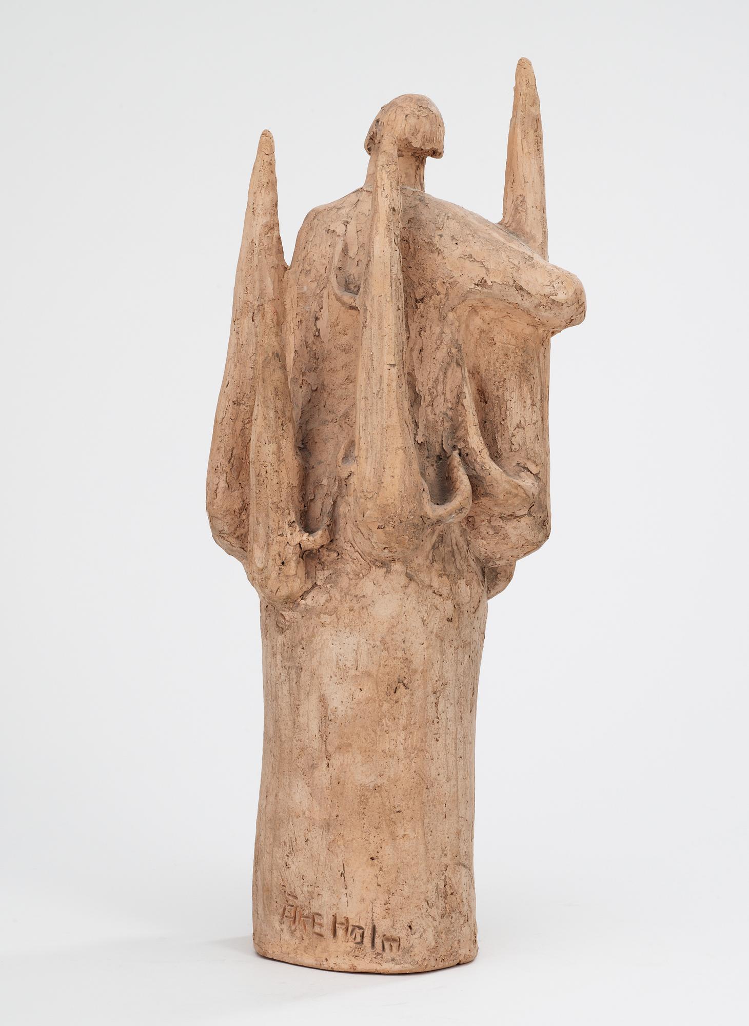 ÅKE HOLM, skulptur, "Sackaios i trädet", Höganäs 1940-50-tal.