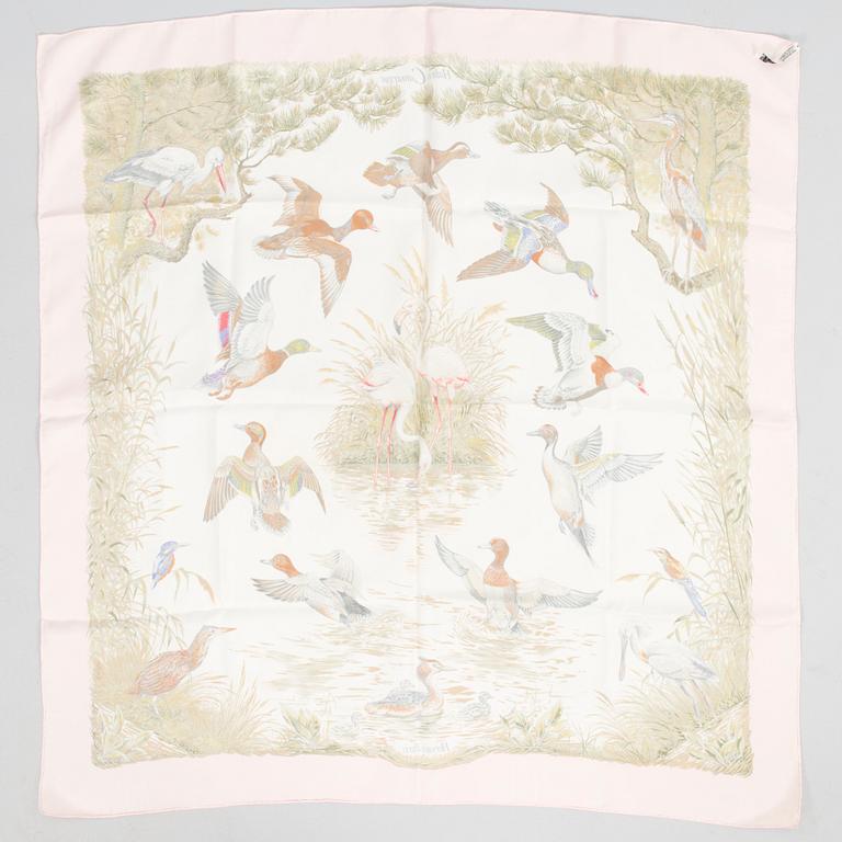 HERMÈS Two SIlk Scarfs.