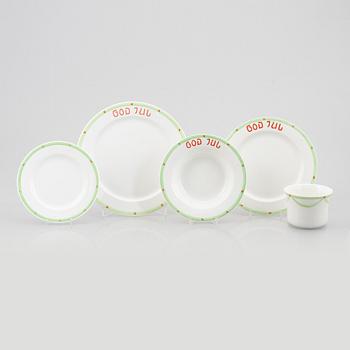 Service pieces, 25 pcs, porcelain, "Merry Christmas", Rörstrand.