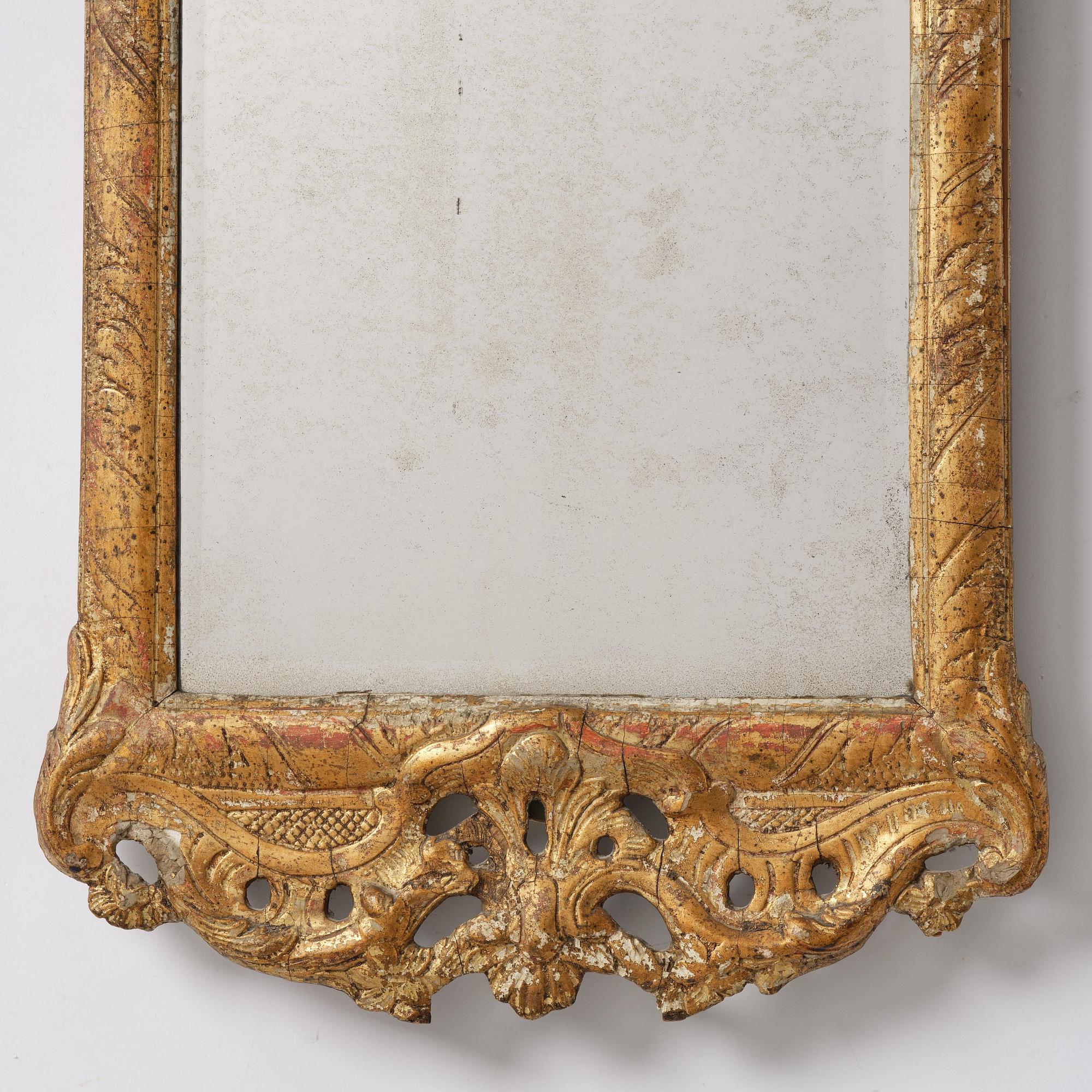 Spegel, av Nils Meunier (mästare i Stockholm 1754-97), Rokoko.