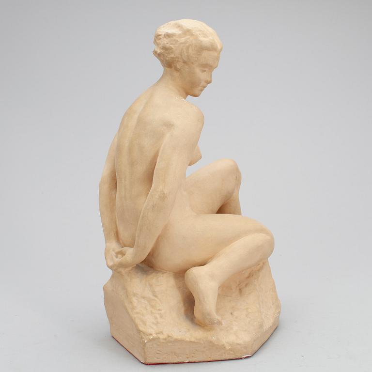 OKÄND KONSTNÄR, skulptur, terrakotta, signerad Esther Eppens.