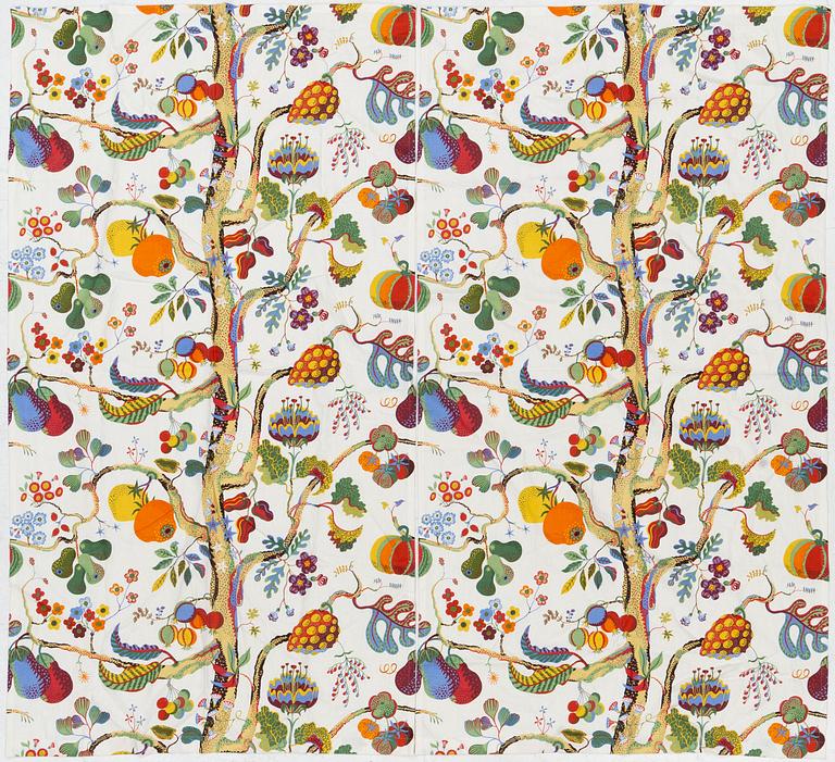 Josef Frank, gardiner, ett par, "Vegetable Tree", Svenskt Tenn.