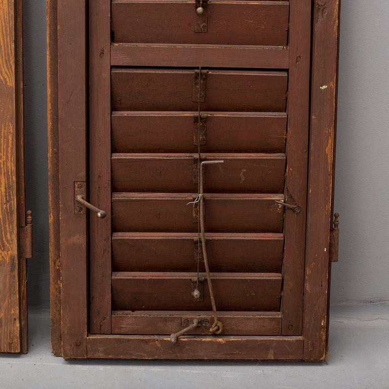 TWO SHUTTERS, probably France, 20th century.