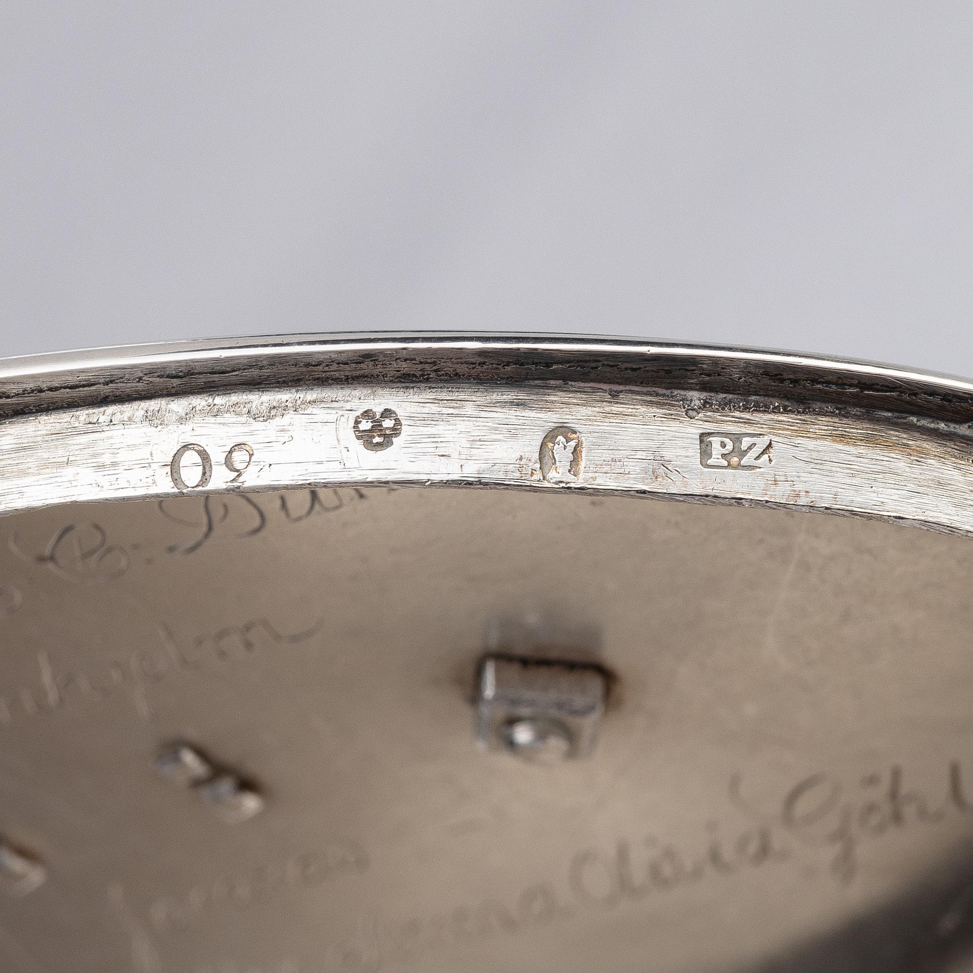 A Swedish 18th century Gustavian silver sugar-casket, mark of Pehr Zethelius, Stockholm 1796.