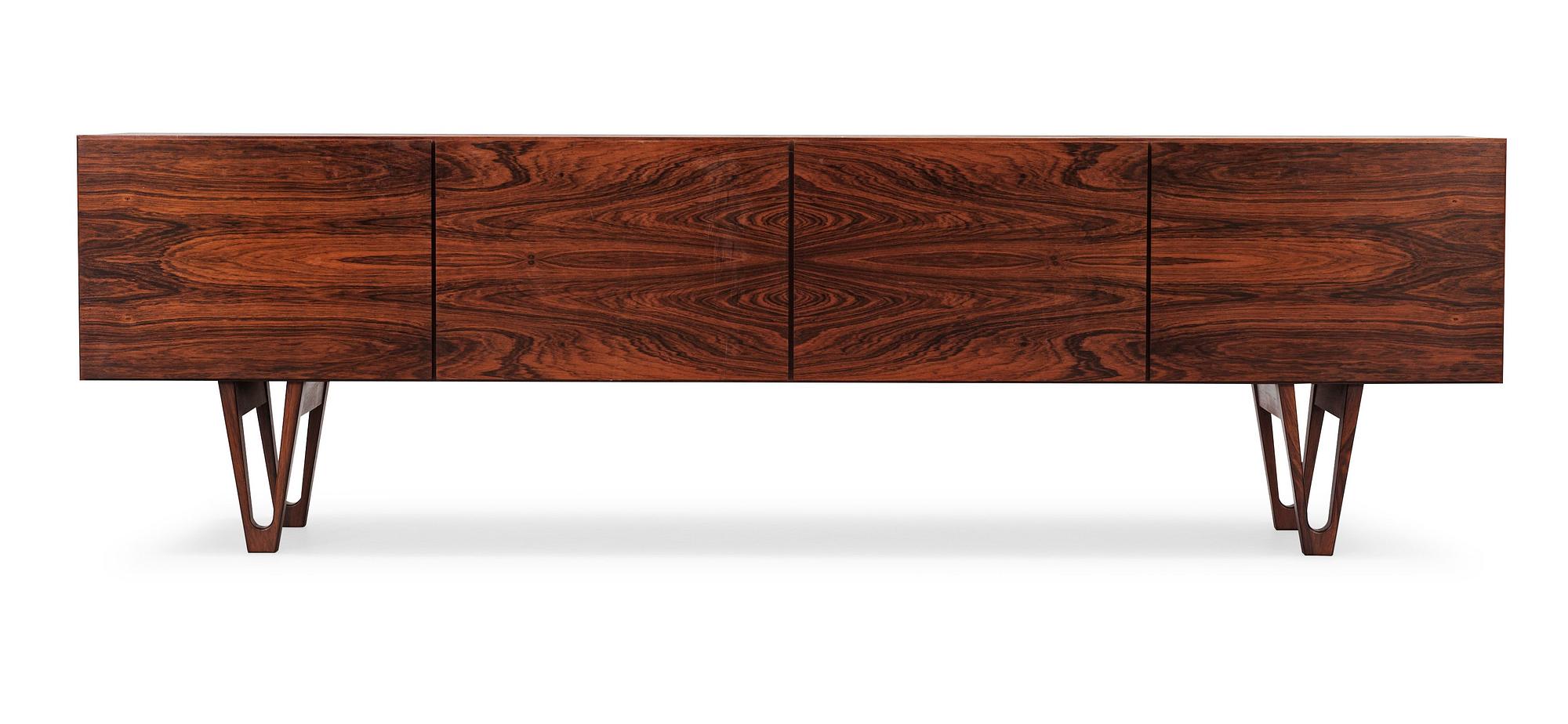 An Ib Kofod Larsen palisander sideboard, Säffle, Sweden, 1960's.