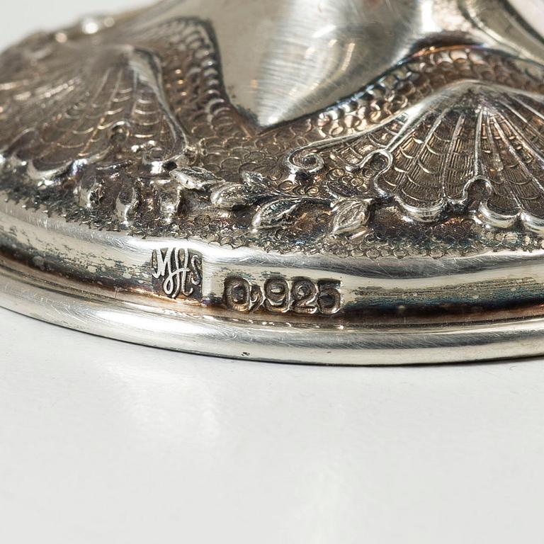 Champagnekalkar, 10 st, sterlingsilver, rokokostil, 1900-tal.