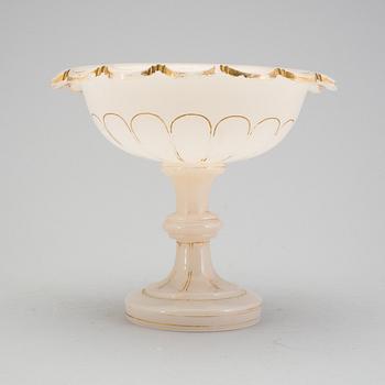 Bowl on stand, glass, Bohemia, 1800 the second half.