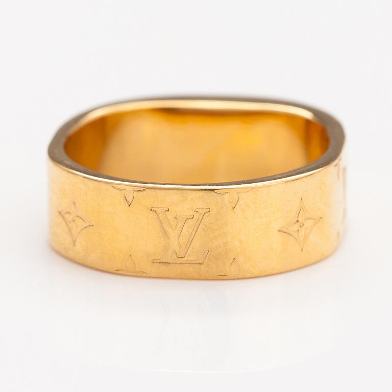 Louis Vuitton, A "Nanogram" ring. Marked Italy.