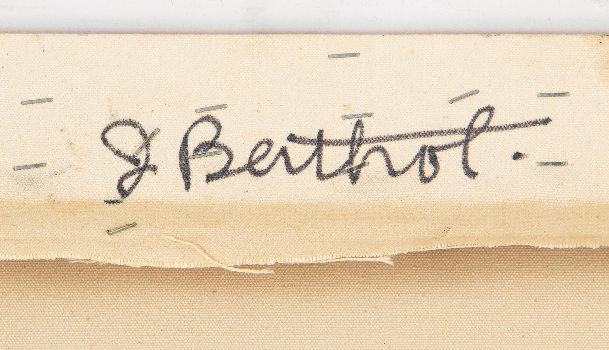 Jake Berthot, oil on canvas, signed and dated 1970 verso.