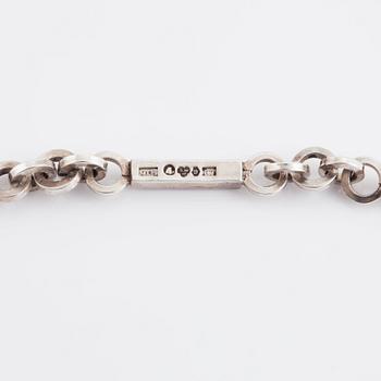 Claës Giertta, collier silver med rutilkvarts, Stockholm 1967.