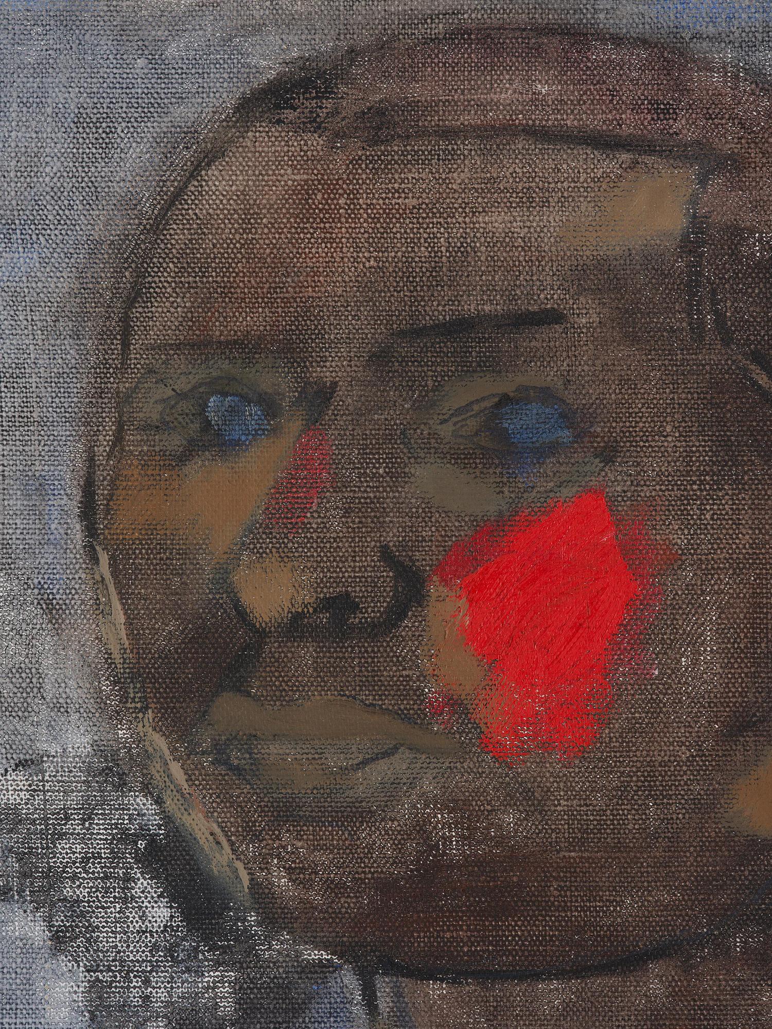 Ragnar Sandberg, Self-portrait with red spot.