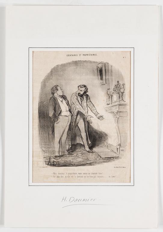 HONORÉ DAUMIER, lithographs, 7, stamped signature.