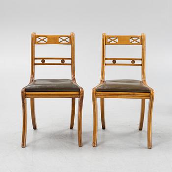 A set of six English mahogany chairs, 20th Century.