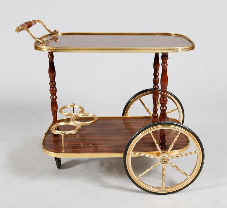 SERVERINGSVAGN, mässing, 1900-talets mitt.