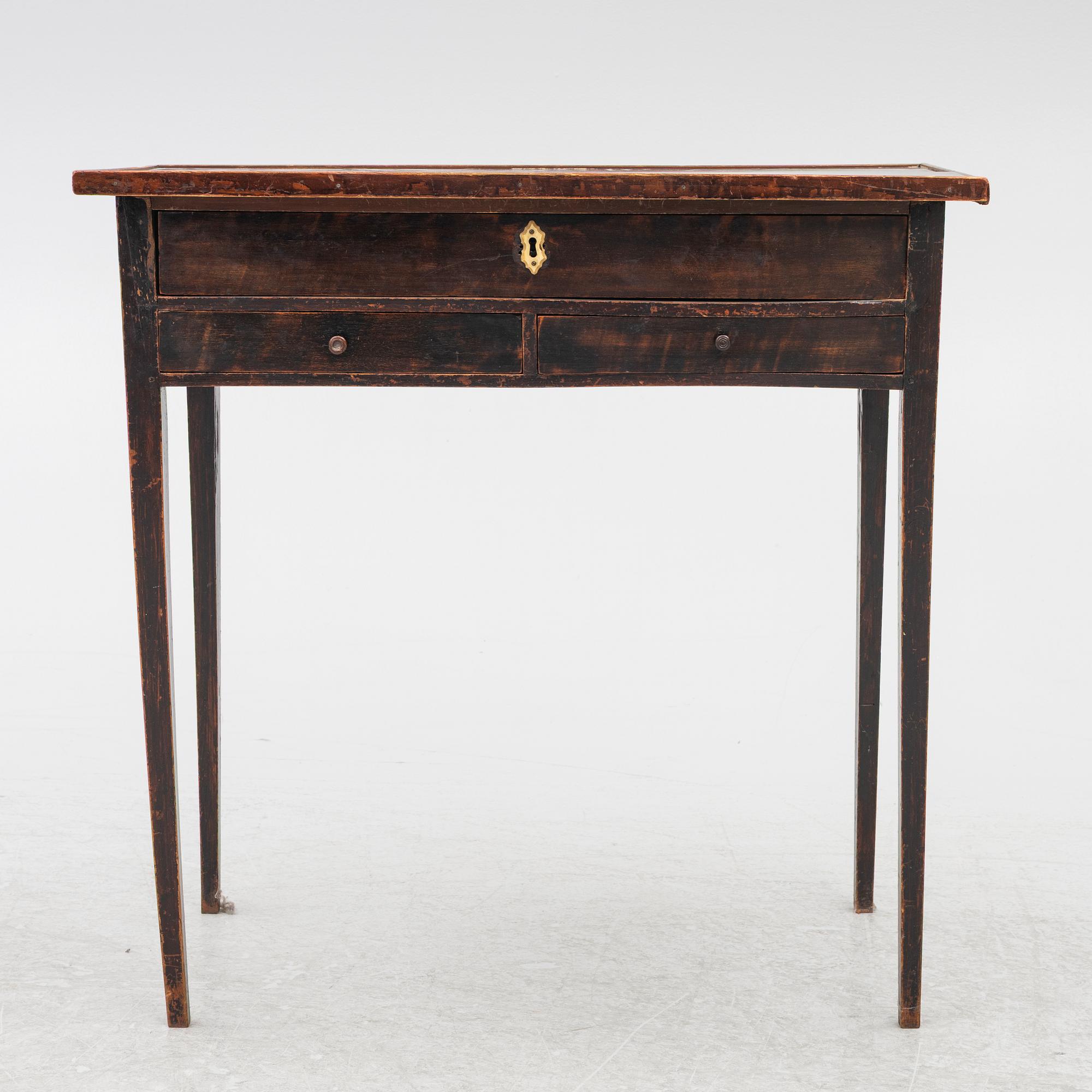 A Gustavian ladies desk, late 18th century.