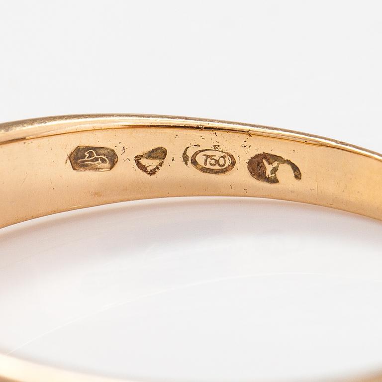 Ring, 18K guld, diamant ca 0.14 ct. Kultakeskus.
