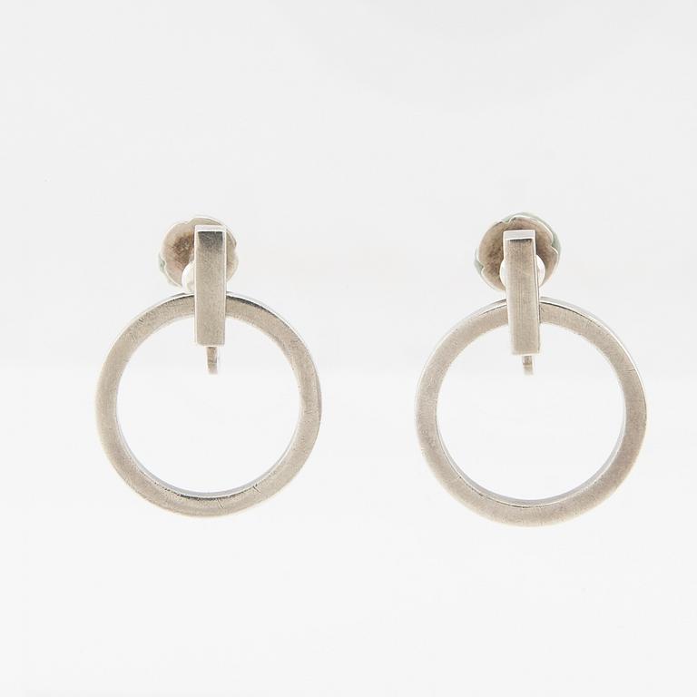 Wiwen Nilsson, a pair of silver earrings, Lund 1953.