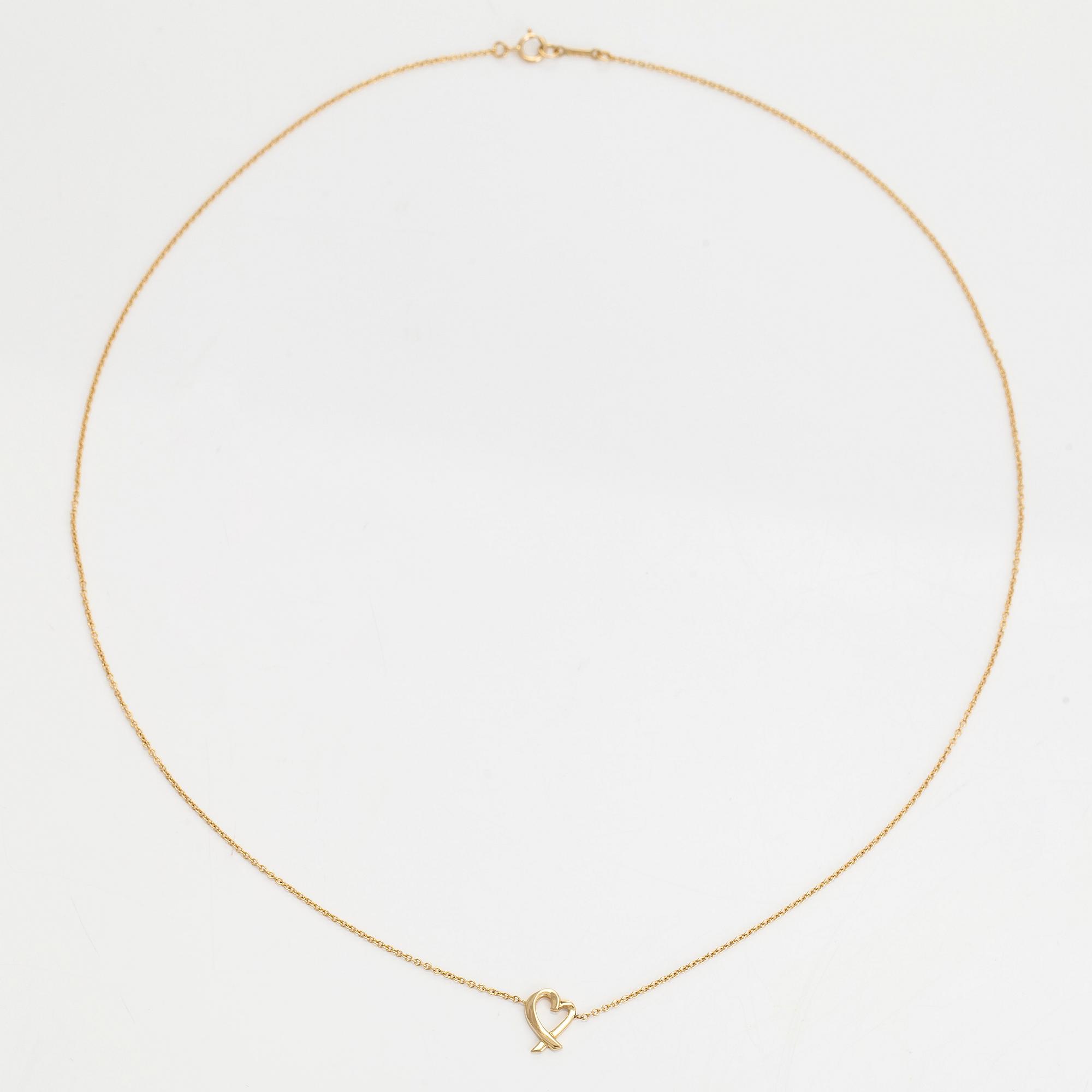 Tiffany & Co, Paloma Picasso, kaulakoru, "Loving Heart", 18K kultaa.