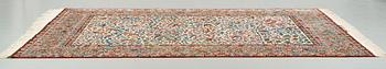 A CARPET, "Golo Bolbol" (="Flower and bird"-motive), a silk Esfahan figural, ca 337 x 243,5 cm, Mohammad Seirafian.